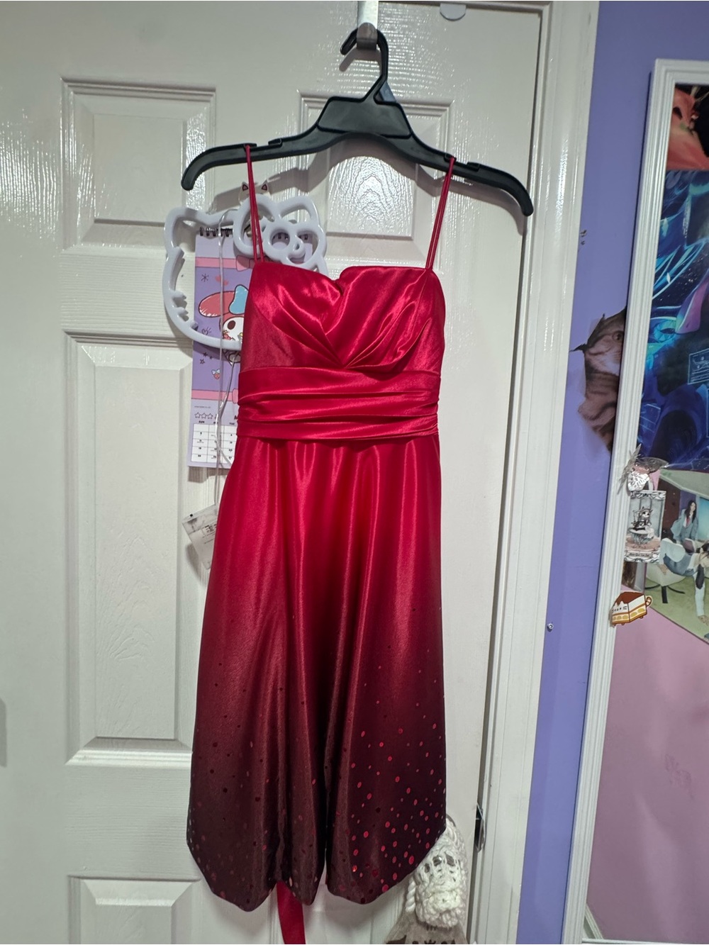 Jump Red Ombre Spaghetti Strap Prom Dress